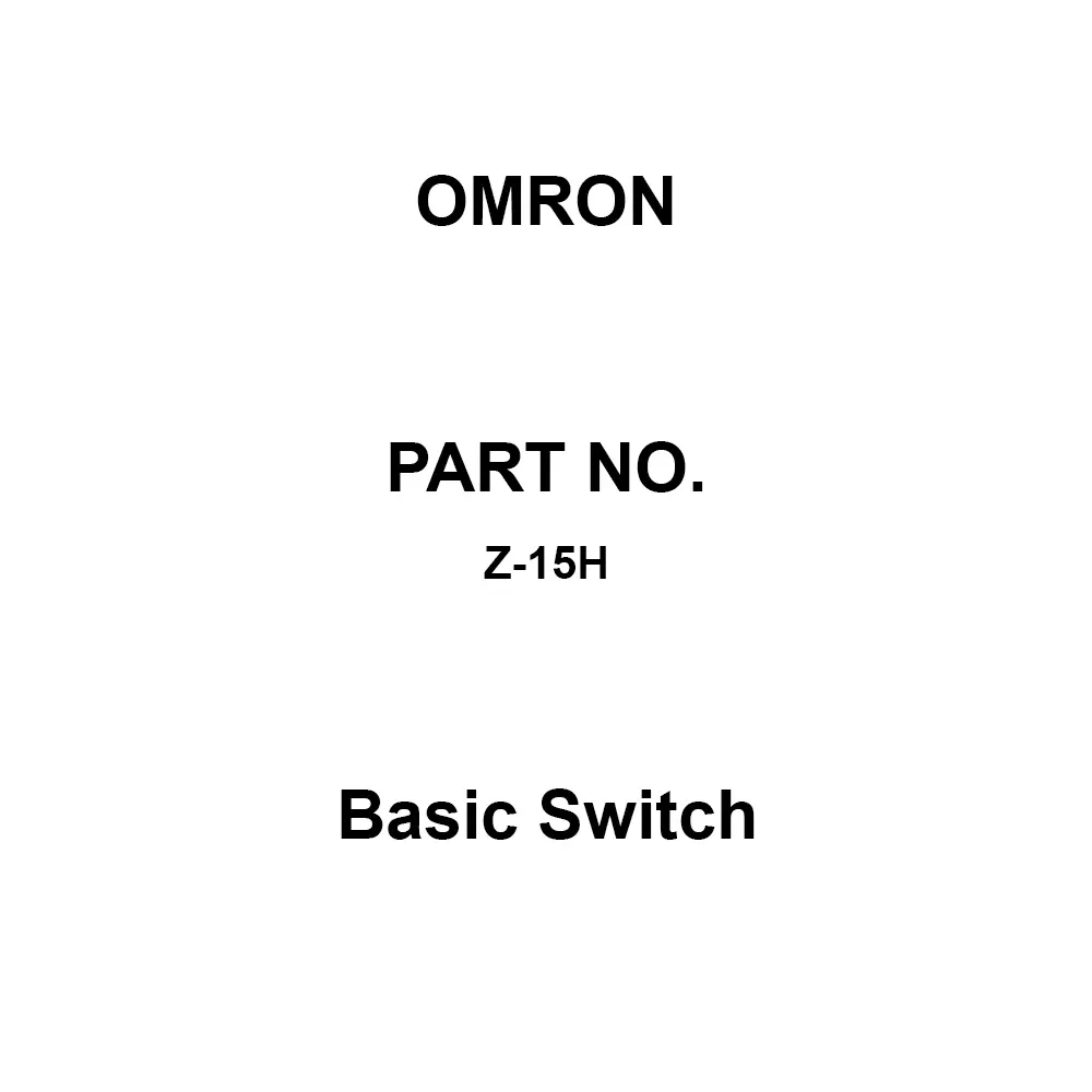 Omron Basic Switch 1C Contact Configuration, Z-15H