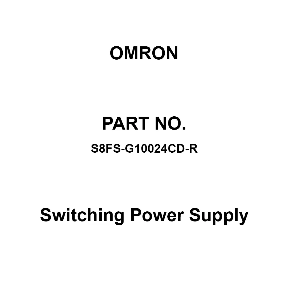 Omron Switching Power Supply 100 mohm or more, DC 500 V, S8FS-G10024CD-R