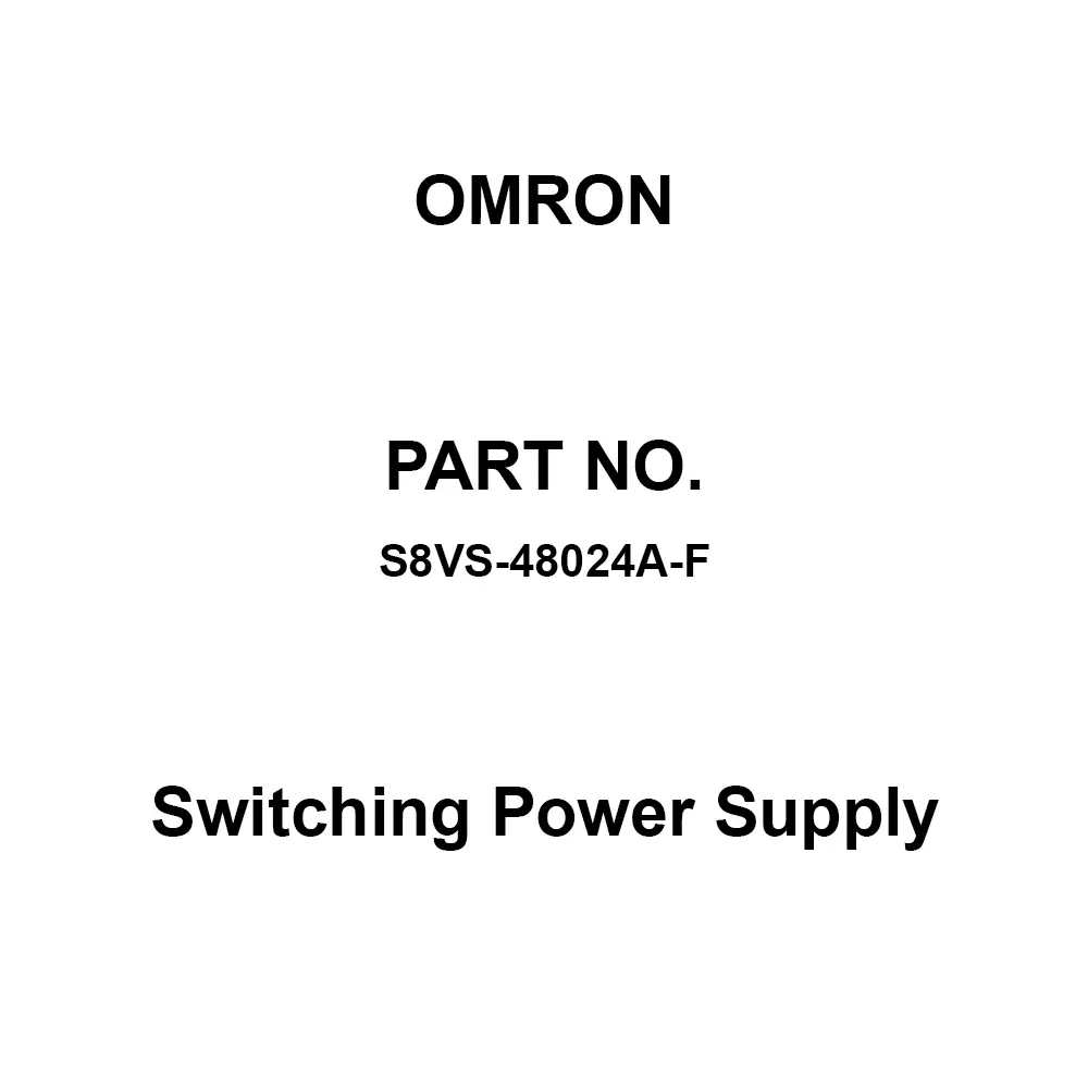 Omron Switching Power Supply Replacement Time Notification with Display Monitor, S8VS-48024A-F