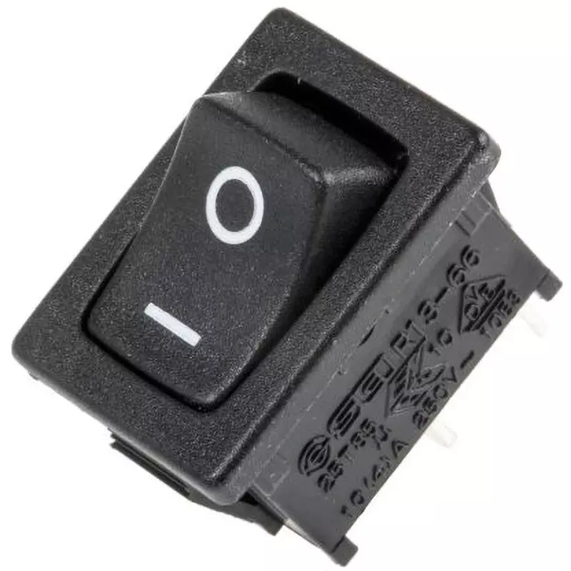 RS PRO Rocker Switch AC 125, AC 250 V Rated Voltage Rectangle Actuator, 419-754 (Pack of 5)