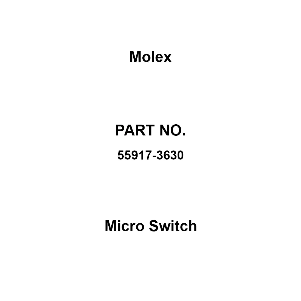 Molex Micro Switch 250 V Rated Voltage 3 A Rated Current 2 mm Cell Spacing, 55917-3630