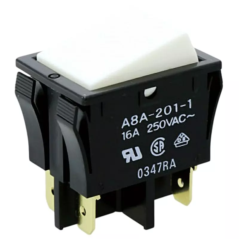 Omron Non-illuminated Rocker Switch IEC IP40 White Cap Color, A8A Series