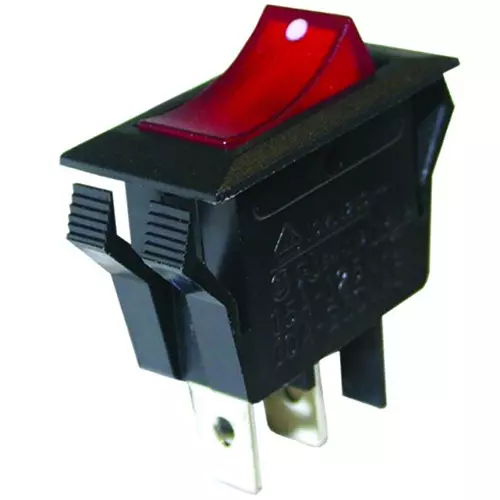 MULTICOMP PRO Rocker Switches SWITCH, ROCKER ILLUMINATED, SPST, 15A, 250V, RED, SPC21177