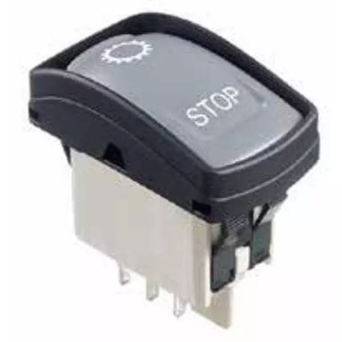 APEM Rocker Switch Illuminated Solder Lug Termination 5 Amp Rocker Actuator 24 V DC, KH137AAZEEG22N09XX10