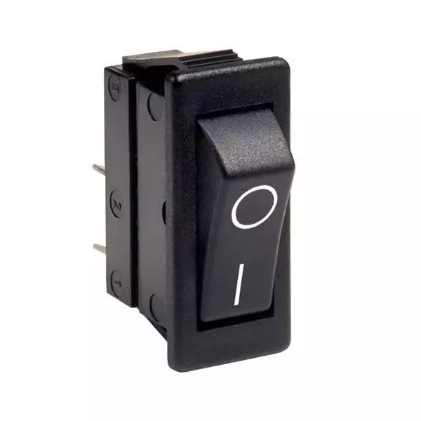 BULGIN LIMITED High Inrush Switch Non-Illuminated Quick Connect Termination 16 Amp Rocker Actuator, C1300ABBB