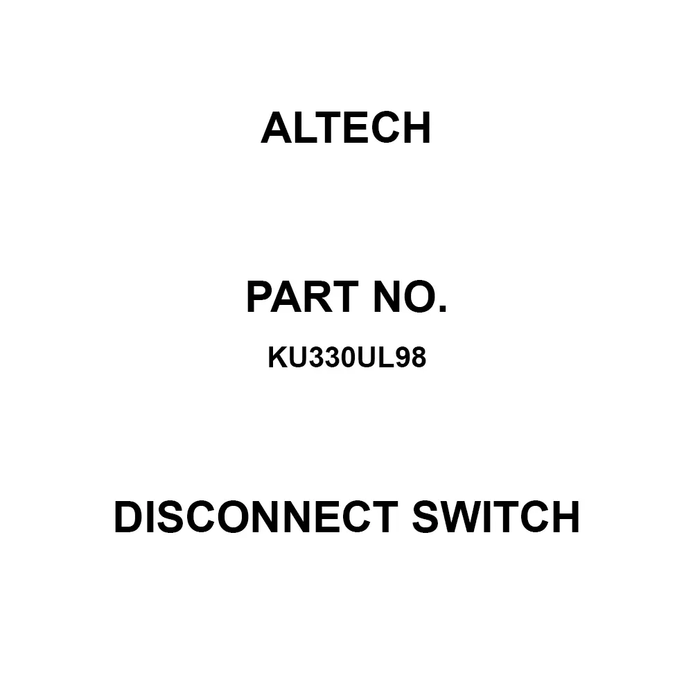 ALTECH Disconnect Switch Screw Termination DIN Rail Mount, KU330UL98