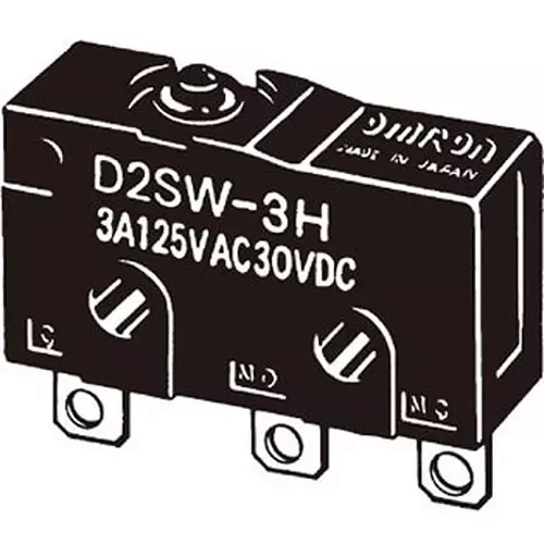 Omron Ultra-Small Basic Switch AC 125 V Rated Voltage, D2SW-3TS