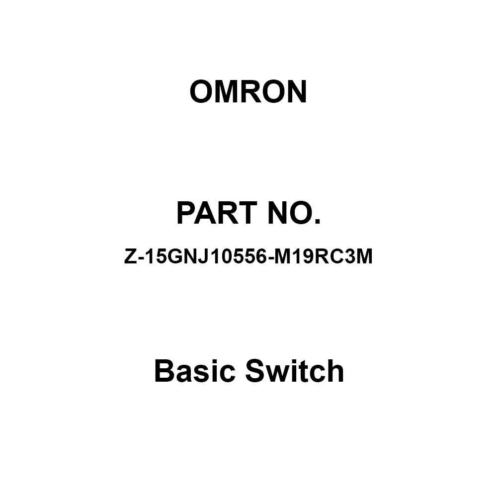 Omron Basic Switch 1C Contact Configuration, Z-15GNJ10556-M19RC3M