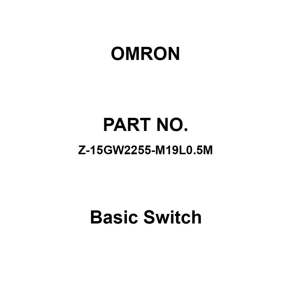 Omron Basic Switch 1C Contact Configuration, Z-15GW2255-M19L0.5M