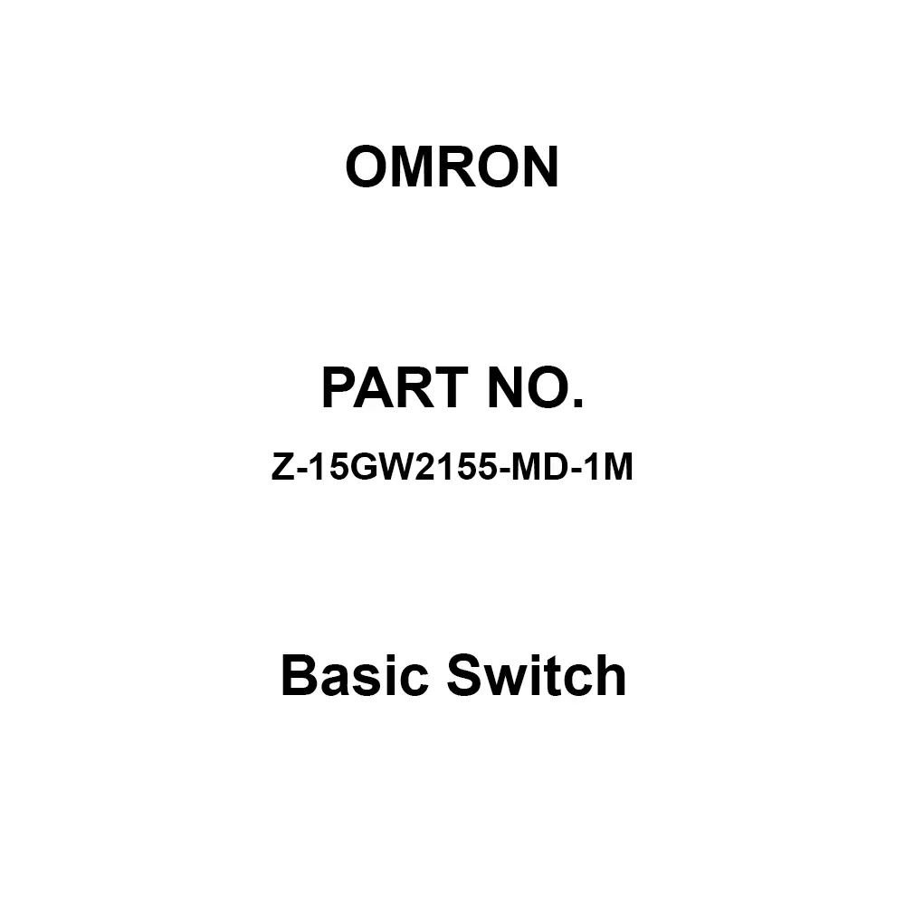 Omron Basic Switch 1C Contact Configuration, Z-15GW2155-MD-1M