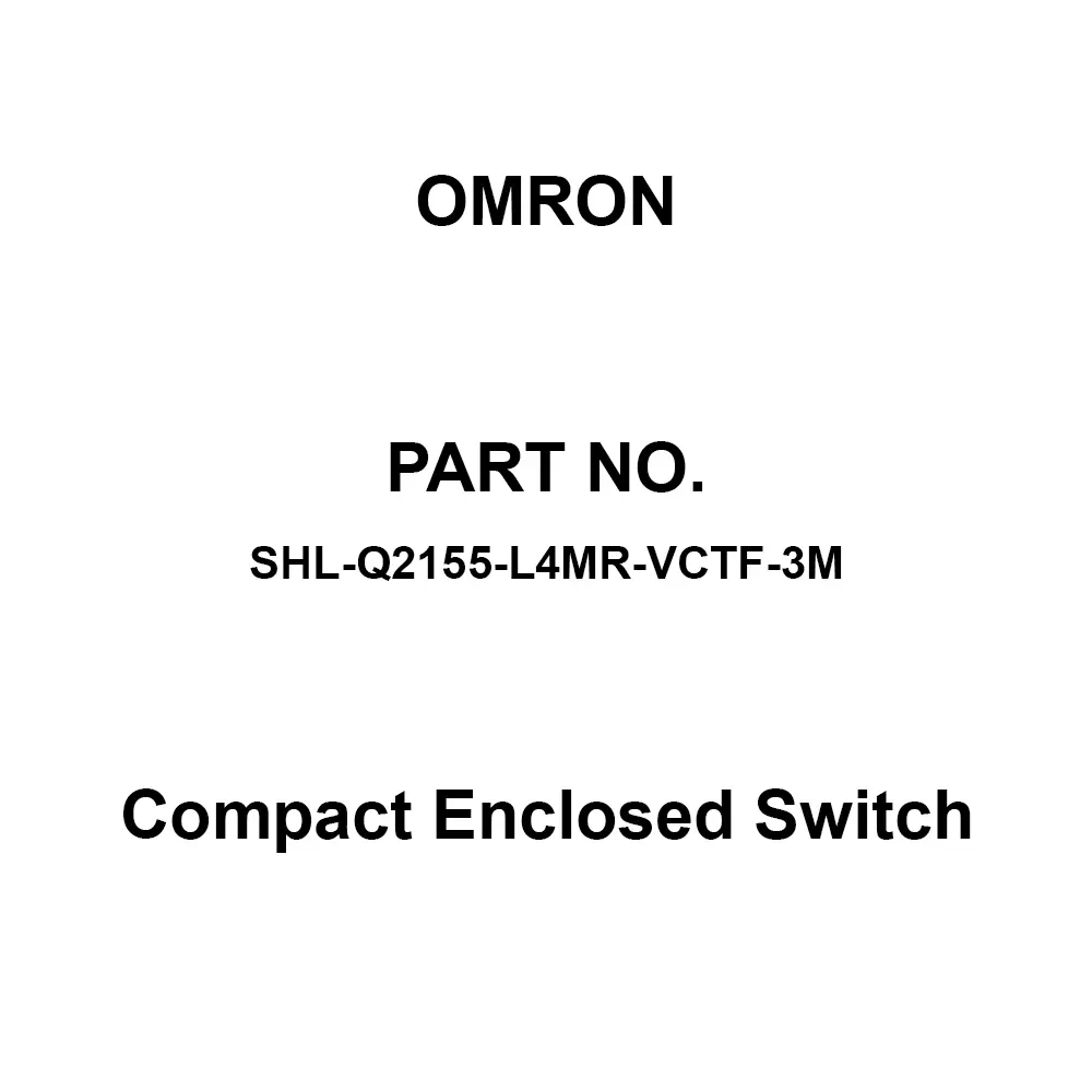 Omron Compact Enclosed Switch 1C Contact Configuration, SHL-Q2155-L4MR-VCTF-3M
