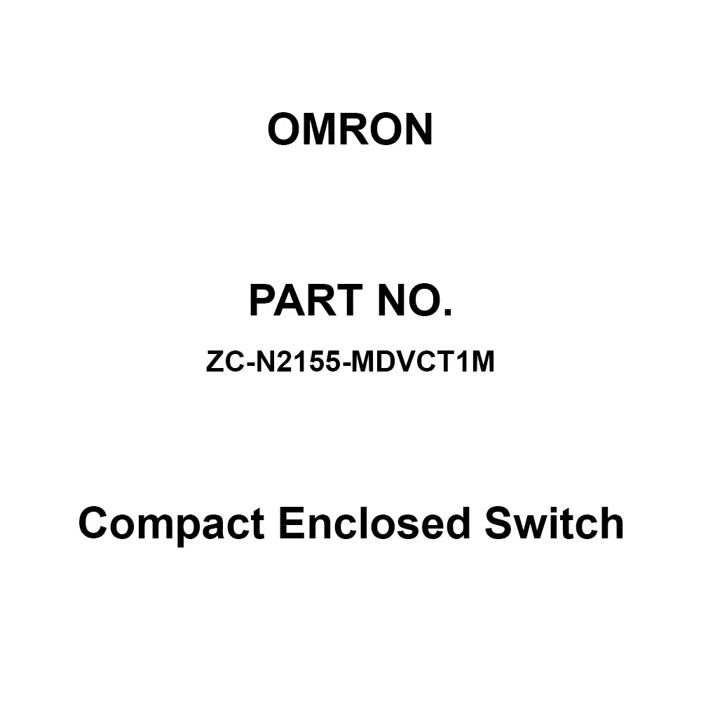 Omron Compact Enclosed Switch AC125/250, DC8/14/30/125/250 V, ZC-N2155-MDVCT1M