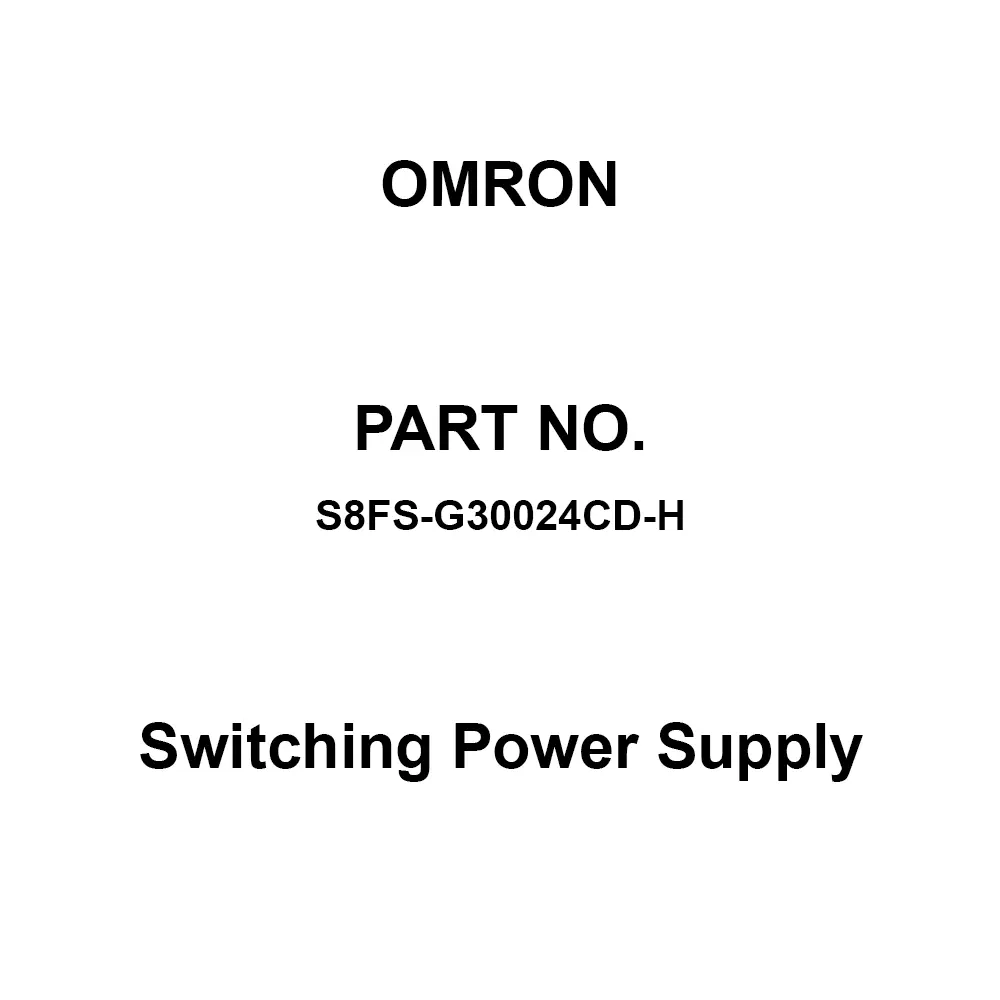 Omron Switching Power Supply 100 mohm or more, DC 500 V, S8FS-G30024CD-H