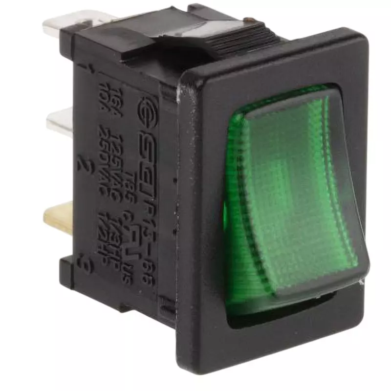 RS PRO Rocker Switch AC 125, AC 250 V Rated Voltage Rectangle Actuator, 419-788