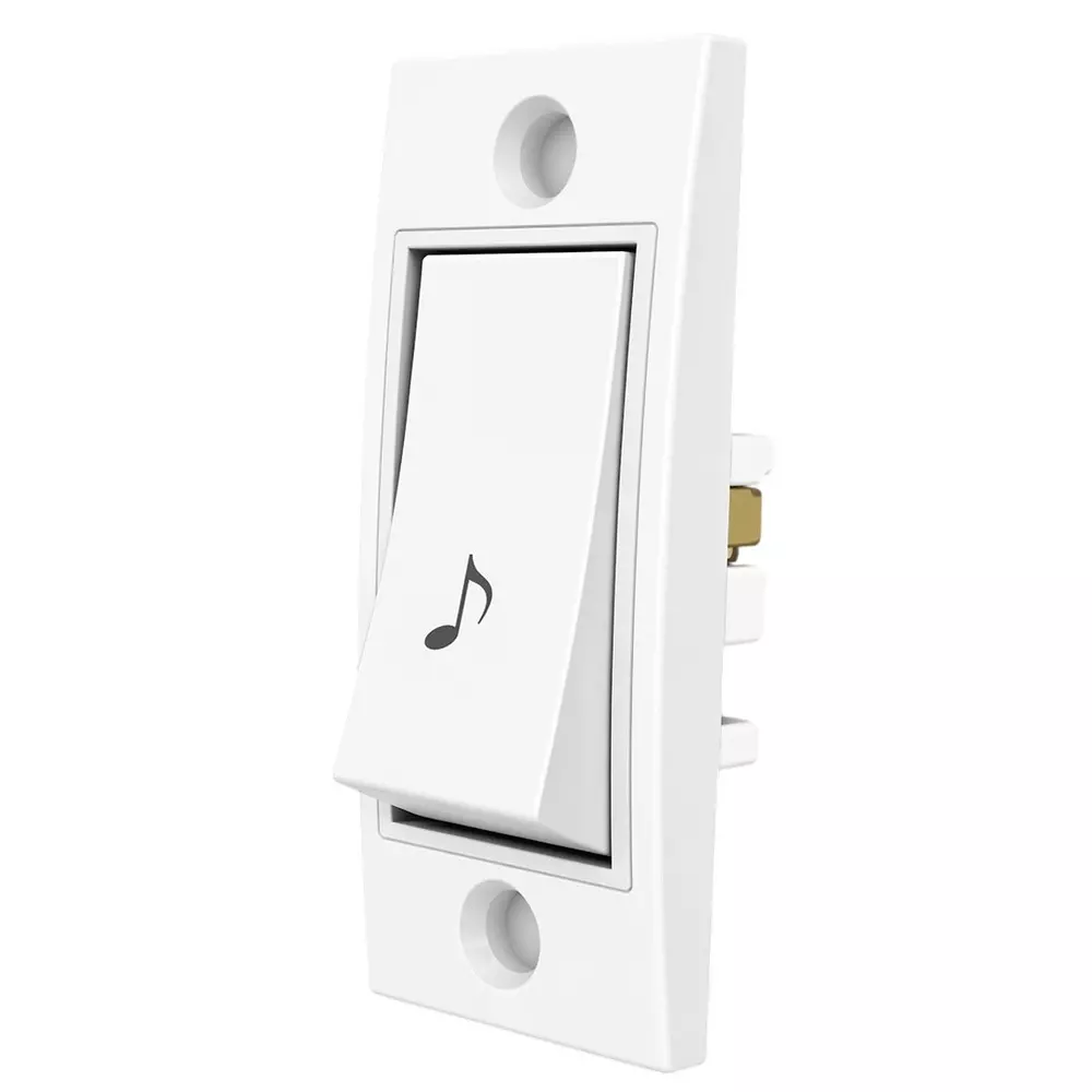 AP i10 Series LX Bell Push Switch Polycarbonate 6 A White, i007 (Pack of 20 Pcs)