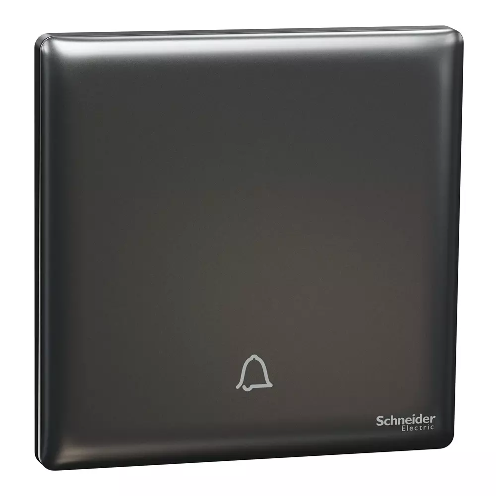 Schneider Electric Unica X Series Bell Press Switch Dark Grey Color 10 A Current, 250 V Operational Voltage and 1 Gang, NUX31_BP_DG
