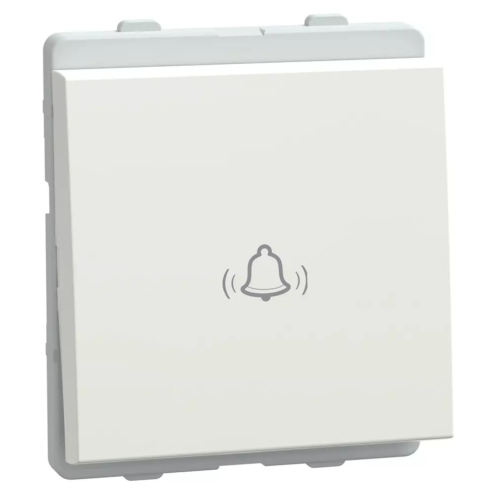 Schneider Electric Livia Series Bell Push Switch 10 A Current 2 Module 240 V AC Operational Voltage & White Color, P1025_NP