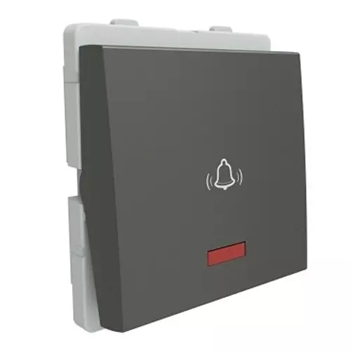 Schneider Electric Livia Doorbell Switch with Indicator 10 Amp Thermoplastic Grey, P1086_PG_N