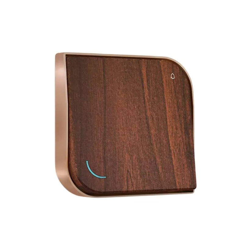 Anchor Obel Bell Push Switch Wooden Luxury With Indicator Leaf 6 A Current Rating 2 Module for Industrial and Home Use, 8420