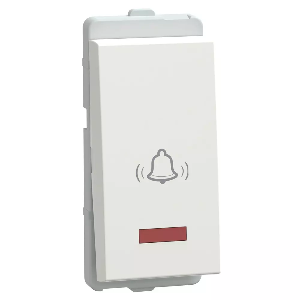 Schneider Electric Livia Series Bell Push Switch 10 A Current 1 Module 240 V AC Operational Voltage & White Color, P1085_NP