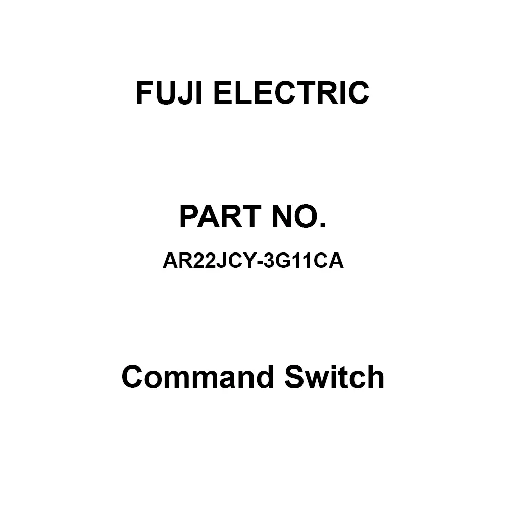 Fuji Electric Command Switch AC/DC 600 V Rated Insulation Voltage, AR22JCY-3G11CA