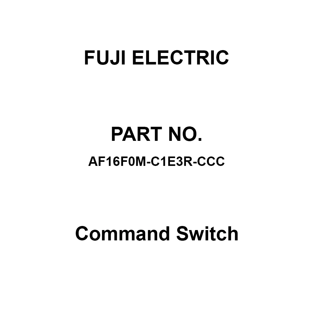 Fuji Electric Command Switch AC/DC 250 V Rated Insulation Voltage, AF16F0M-C1E3R-CCC