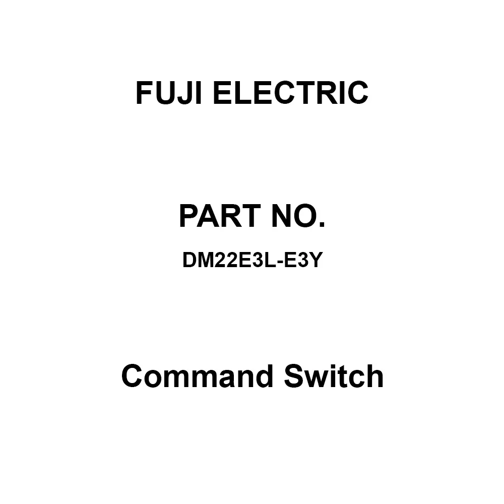 Fuji Electric Command Switch Yellow Light Colour, DM22E3L-E3Y