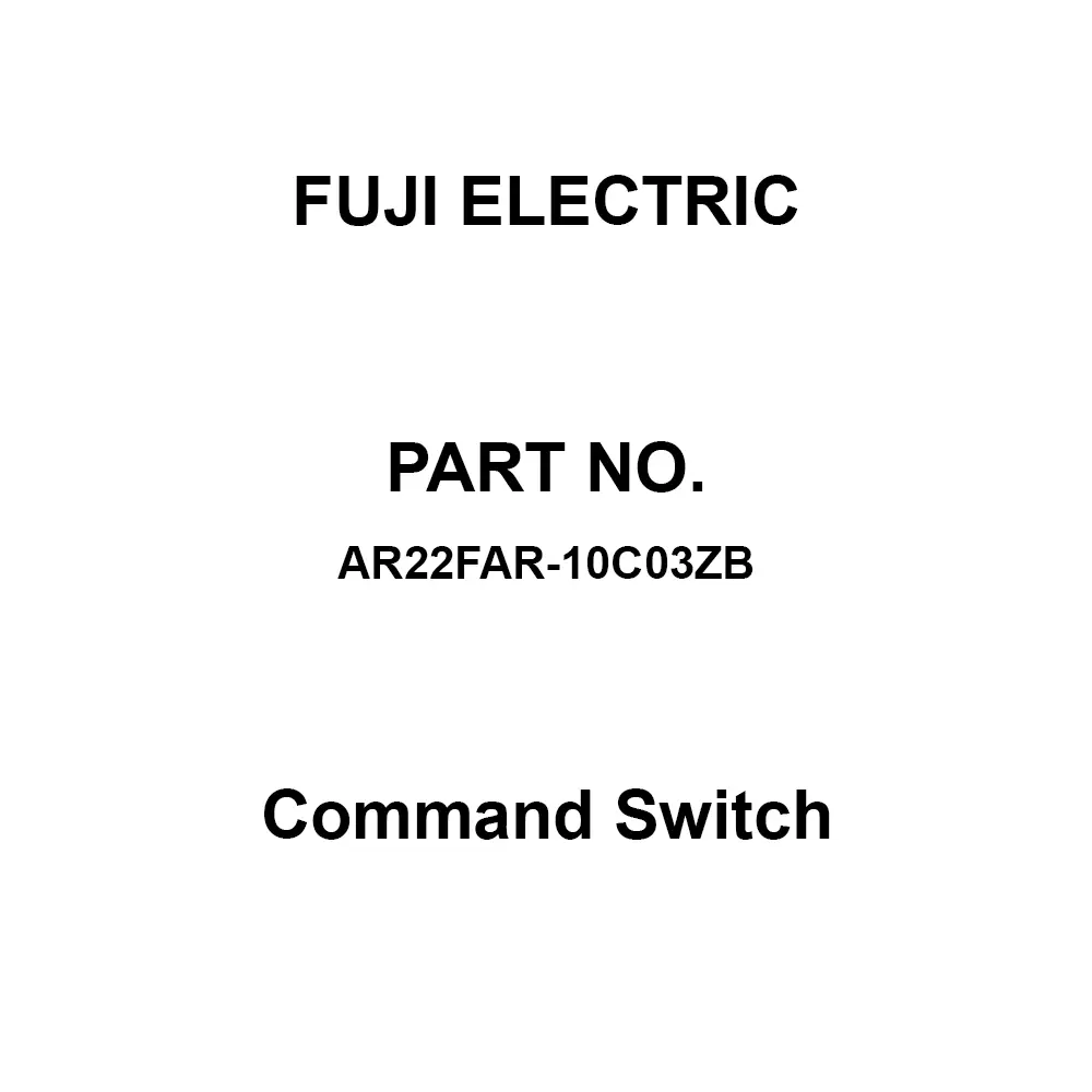 Fuji Electric Command Switch AC/DC 600 V Rated Insulation Voltage, AR22FAR-10C03ZB