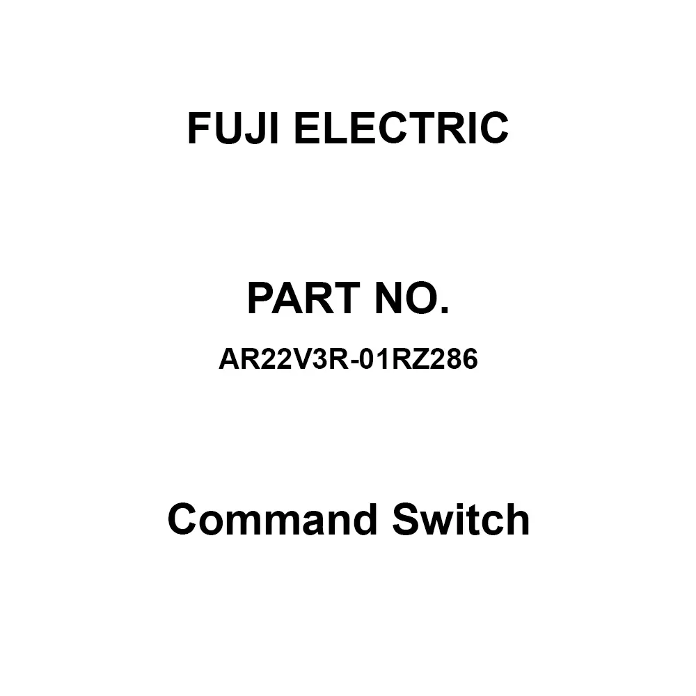 Fuji Electric Command Switch AC/DC 600 V Rated Insulation Voltage, AR22V3R-01RZ286