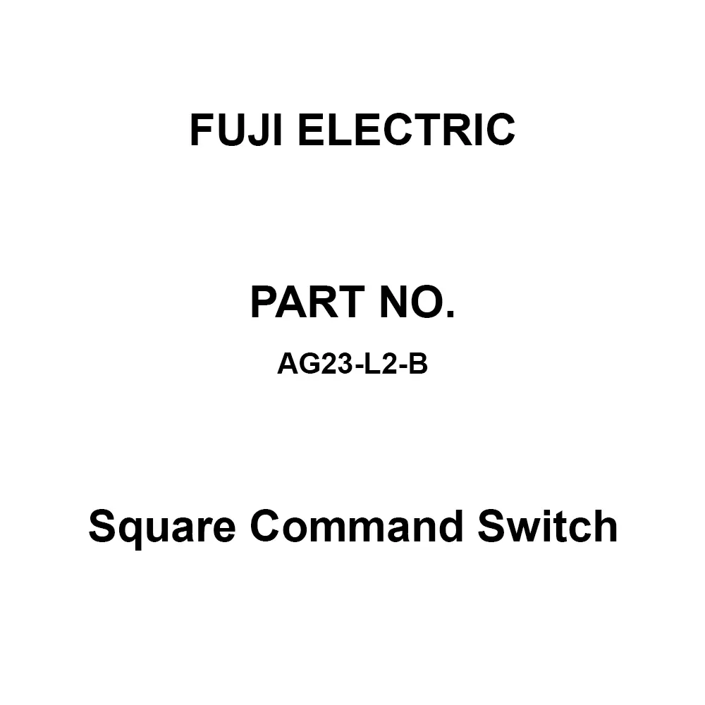 Fuji Electric Square Command Switch 2A2B Contact Configuration, AG23-L2-B