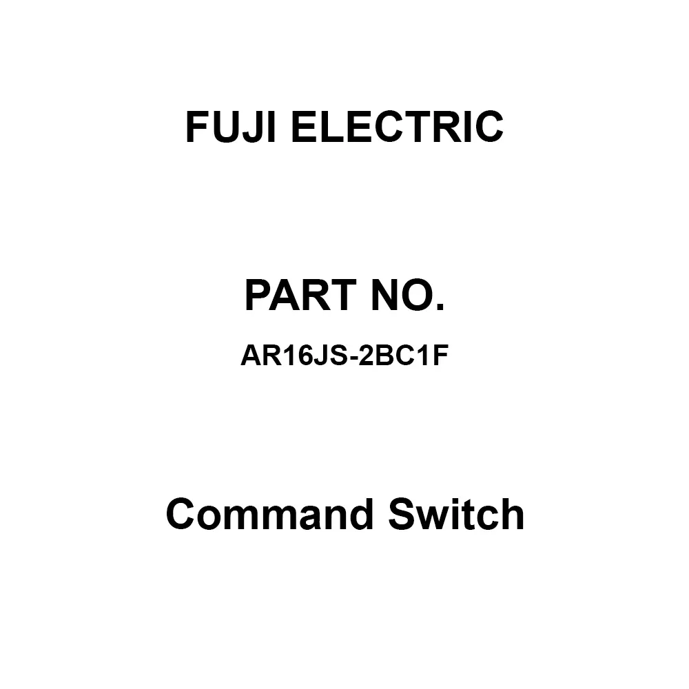 Fuji Electric Command Switch AC/DC 250 V Rated Insulation Voltage, AR16JS-2BC1F