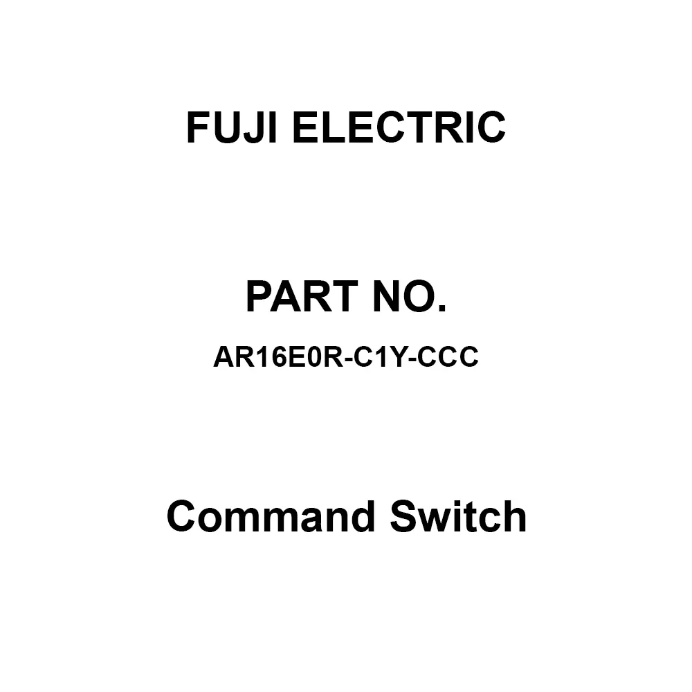 Fuji Electric Command Switch AC/DC 250 V Rated Insulation Voltage, AR16E0R-C1Y-CCC