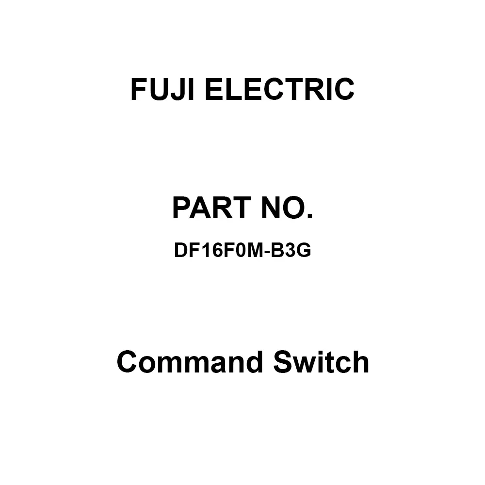 Fuji Electric Command Switch AC/DC 250 V Rated Insulation Voltage, DF16F0M-B3G