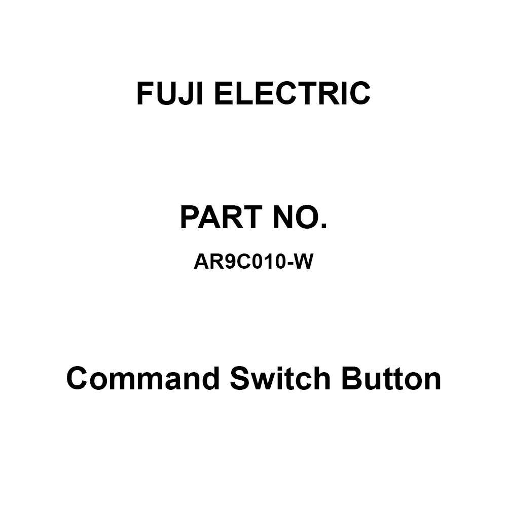 Fuji Electric Command Switch Button Φ35x19 mm Outer Dimension, AR9C010-W