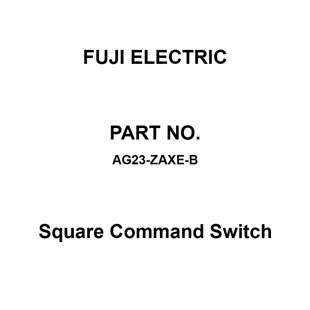Fuji Electric Square Command Switch DC 24 V Applicable Voltage, AG23-ZAXE-B