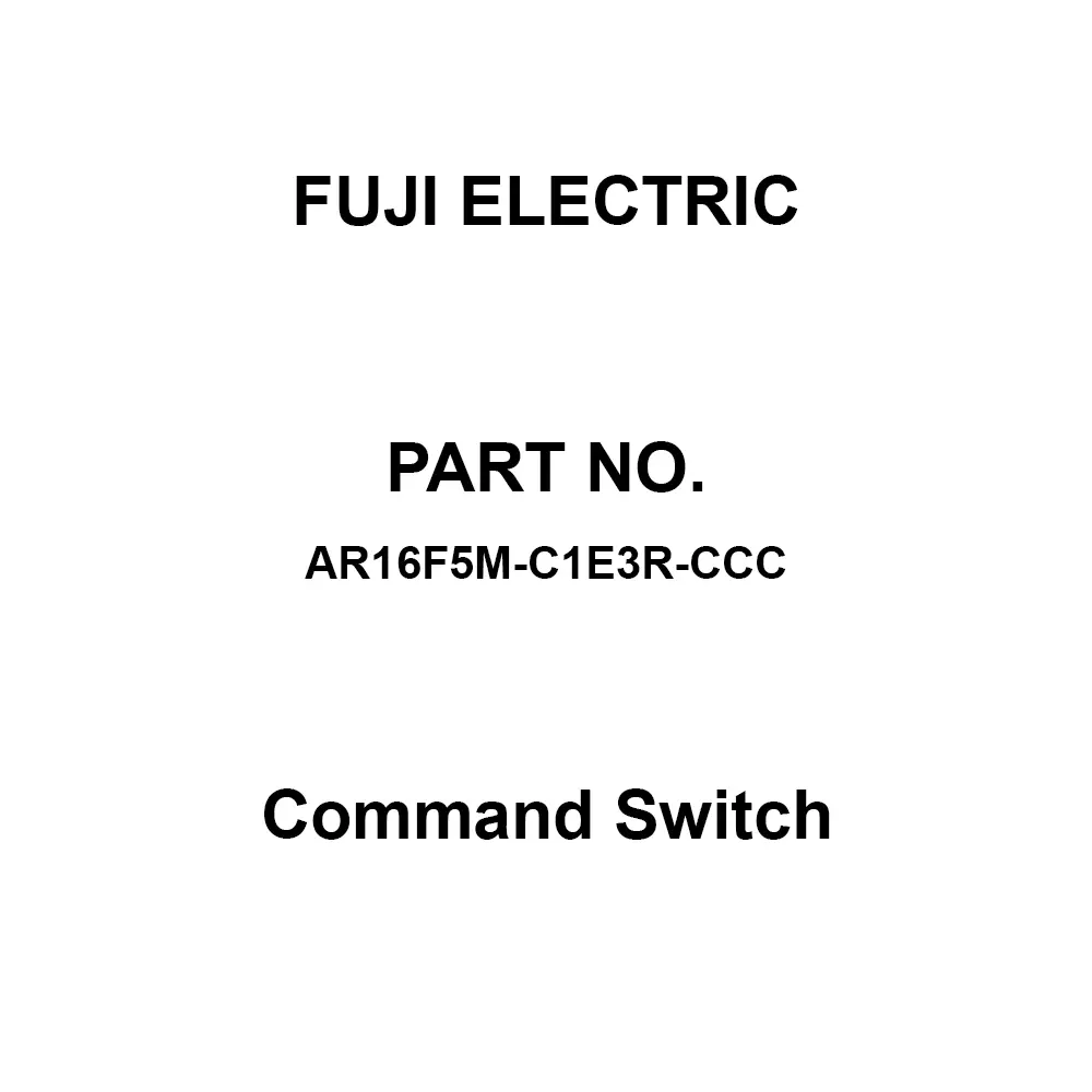 Fuji Electric Command Switch AC/DC 250 V Rated Insulation Voltage, AR16F5M-C1E3R-CCC