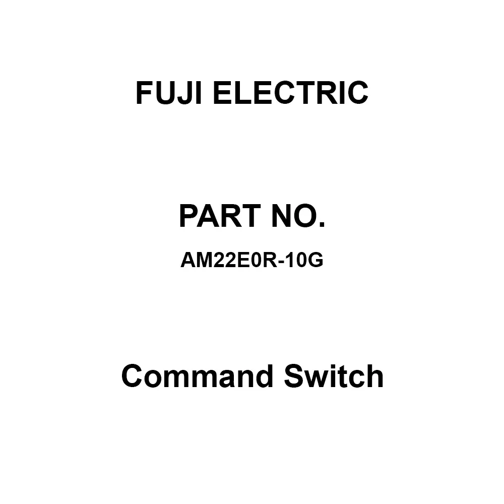 Fuji Electric Command Switch AC/DC 600 V Rated Insulation Voltage, AM22E0R-10G