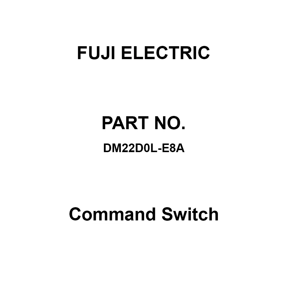 Fuji Electric Command Switch Orange Light Colour, DM22D0L-E8A