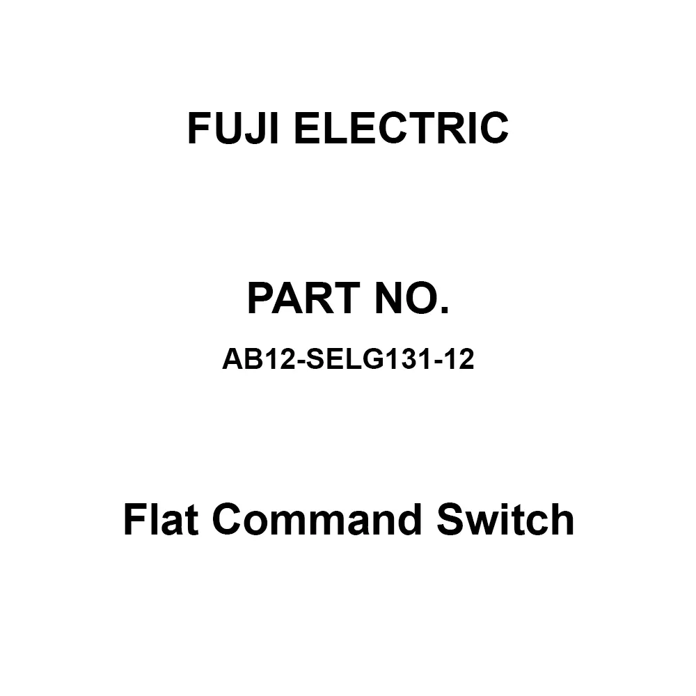 Fuji Electric Flat Command Switch DC 30 V Rated Insulation Voltage, AB12-SELG131-12