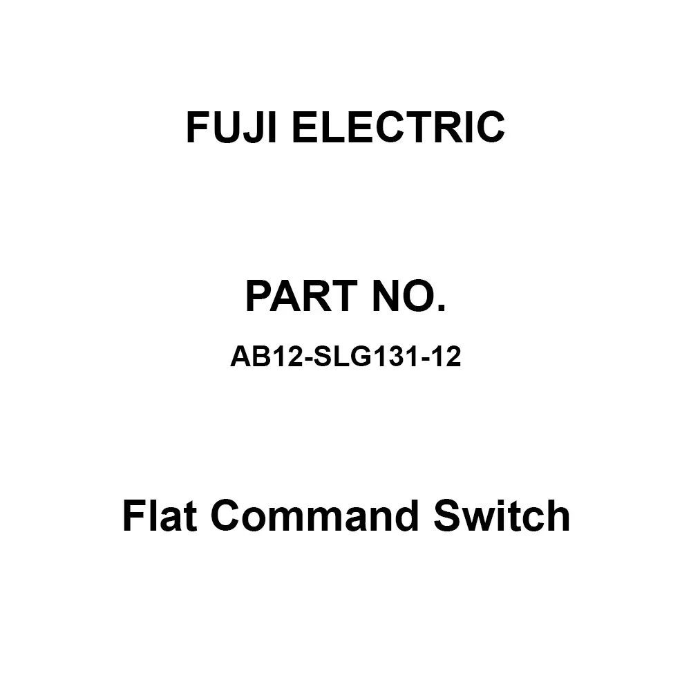 Fuji Electric Flat Command Switch DC 30 V Rated Insulation Voltage, AB12-SLG131-12