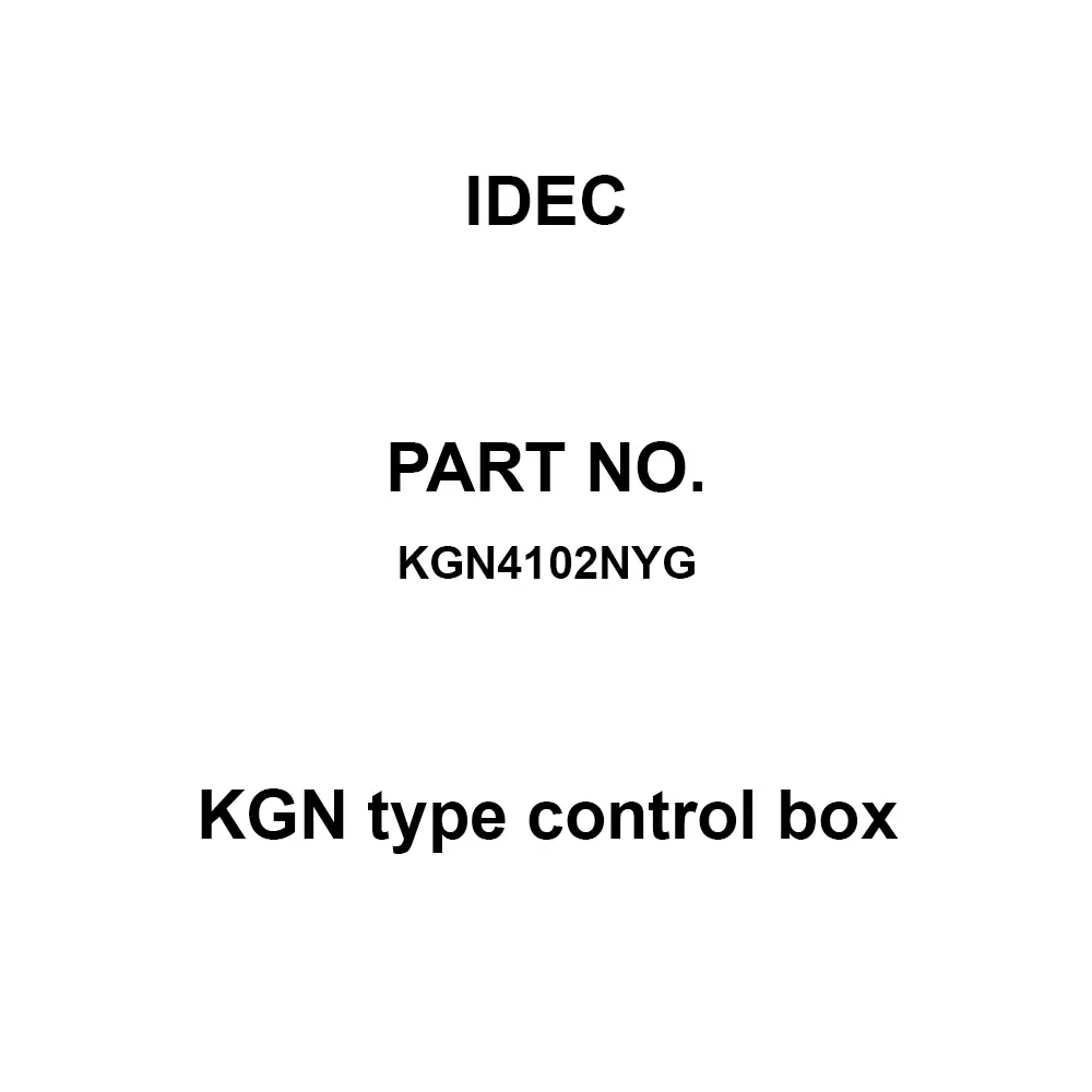 IDEC KGN type control box Wall-Mounted Type, For 4 Points 600 V, KGN4102NYG