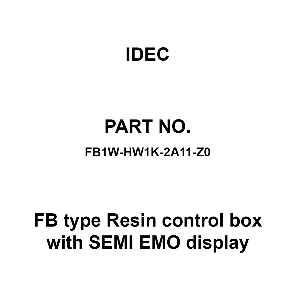 IDEC FB type Resin control box with SEMI EMO display 1A1B, FB1W-HW1K-2A11-Z0