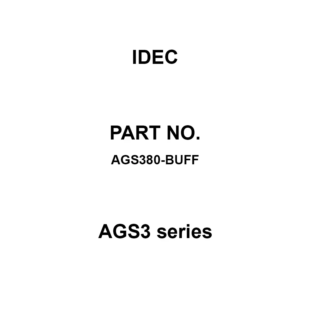 IDEC AGS3 Series Buff For 2 Rows And 3 Points, AGS380-BUFF