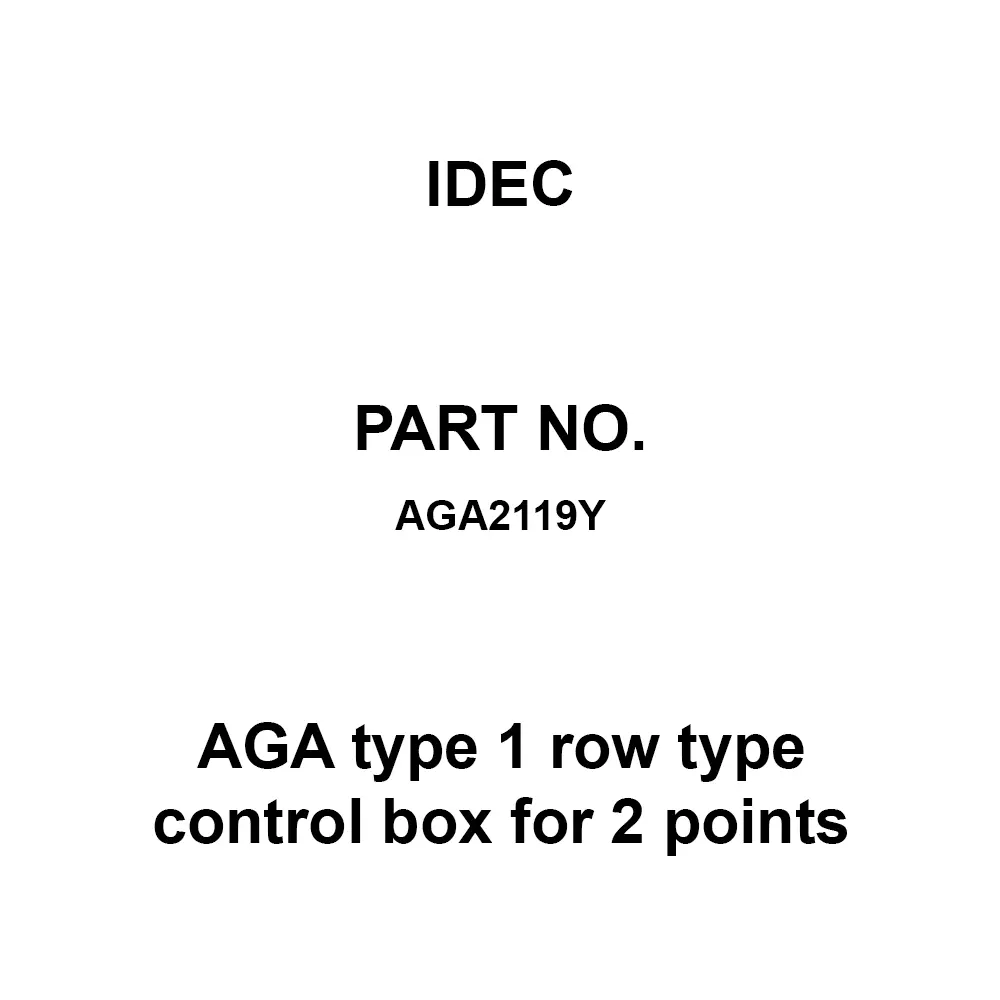 IDEC AGA type 1 row type control box for 2 points Wall Hanging Type 2 Points Made Of Aluminum Die Casting, AGA2119Y