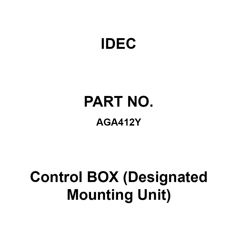 IDEC Control BOX (Designated Mounting Unit) Standard Type 600 V (250 with buzzer), AGA412Y