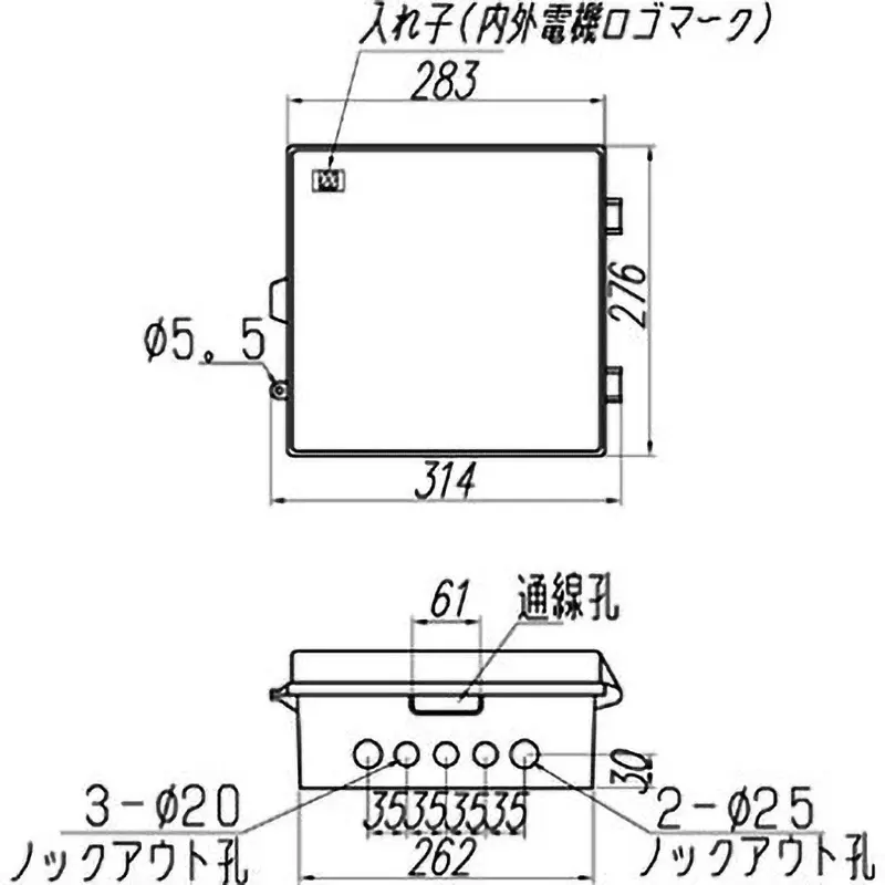 Naigai Energering Plastic Box One-Sided 188.8x239 mm Circuit Board Dimension, PNB272812WD