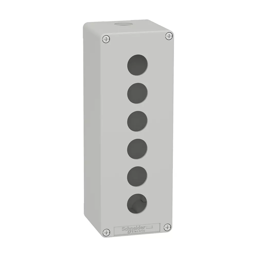 Schneider Electric Empty Control Station XAP Metal Harmony Series M20 Cable Gland Die Cast Zinc Alloy Body and 6 Cut Out, XAPD4506