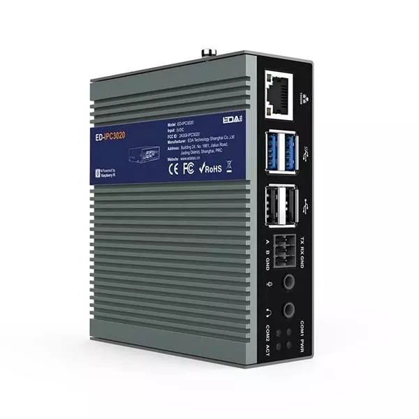 EDATEC Industrial Box PC LPDDR4X BCM2712, ED-IPC3020-04001-P