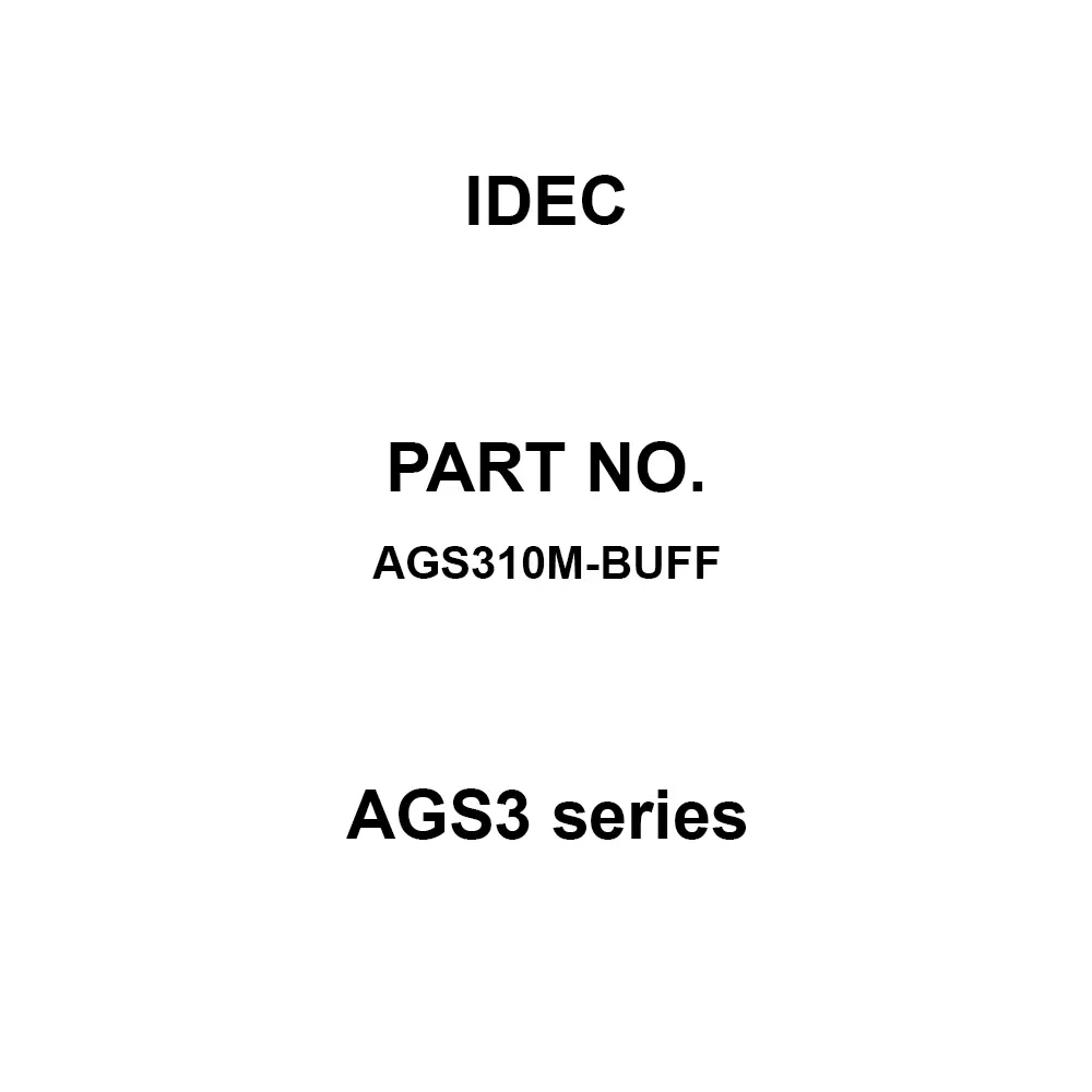 IDEC AGS3 Series Buff For 1 Row Of 3 Points, AGS310M-BUFF
