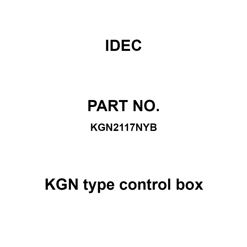 IDEC KGN type control box Wall-Mounted Type, For 2 Points 250 V, KGN2117NYB